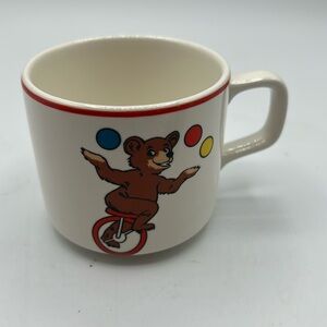 Vintage animal bear monkey made in Japan ceramic coffee mug